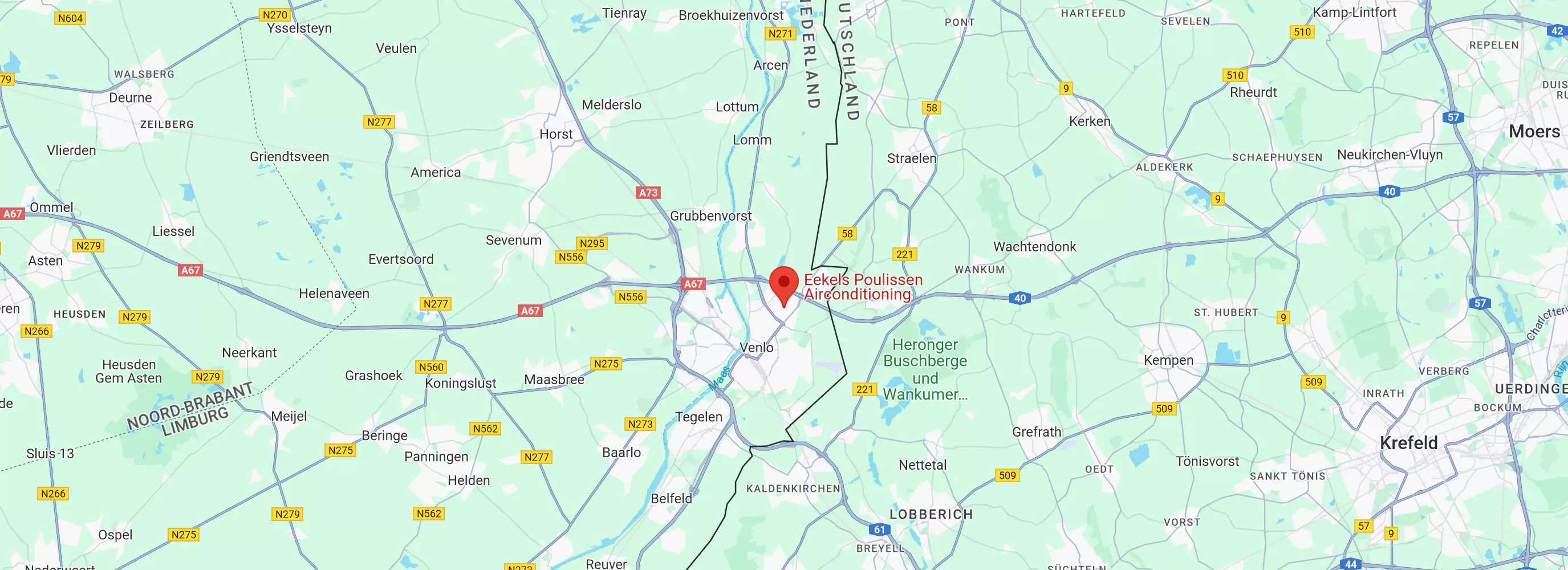 Eekels Poulissen Airconditioning werkgebied
